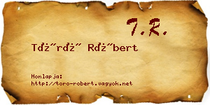Törő Róbert névjegykártya