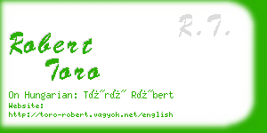 robert toro business card